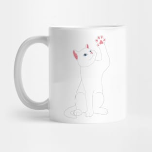 WHITE CAT Mug